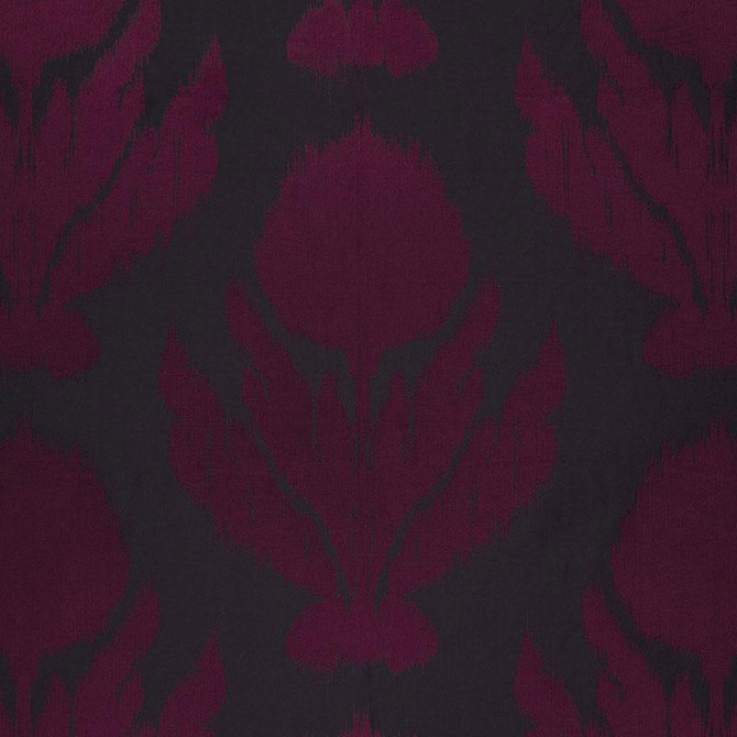 Schumacher Fabric Agra Silk Weave Black Plum 65851 Palazzo 13.5" - My Fabric Connection -