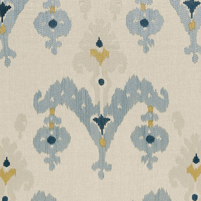 Schumacher Fabric Raja Embroidery Stone 65813 MARTYN LAWRENCE BULLARD See Sample INDIA . </p><p>Repeat: Horizontal: 12 5/8" (32CM) and Vertical: 29 1/2" (75CM) 51 1/4" WIDE (130CM) - My Fabric Connection -