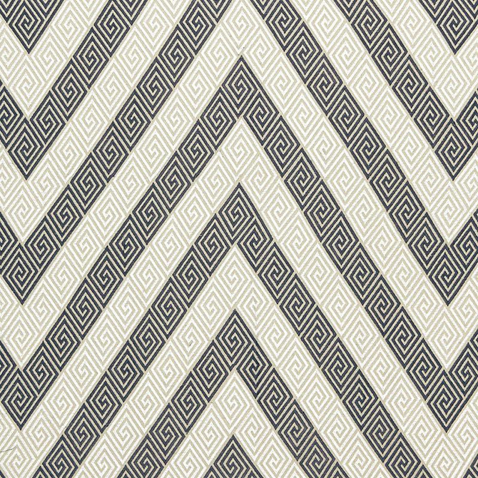 Schumacher Fabric Nebaha Embroidery Charcoal 65792 Ottoman Chic 25.38" - My Fabric Connection -