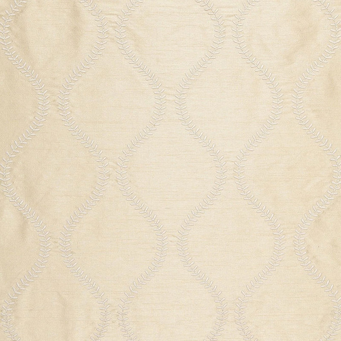 Schumacher Fabric Agadir Embroidery Champagne 65752 CHROMA POLYESTER 100% INDIA WYZENBEEK 12,000 </p><p>Repeat: Horizontal: 3 1/4" (8CM) and Vertical: 7 1/2" (19CM) 50.5 - My Fabric Connection -