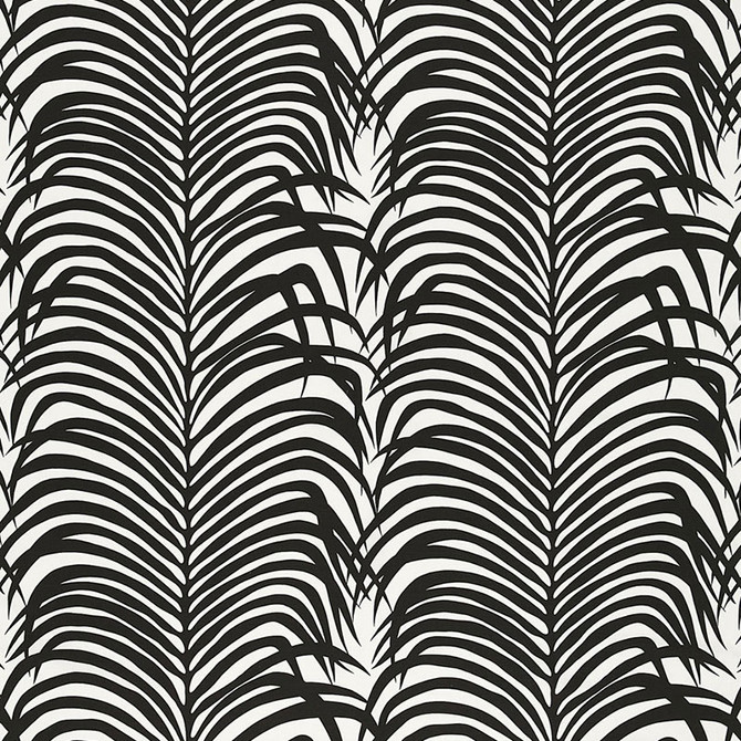Schumacher Fabric Zebra Palm Ebony 174872 GOOD VIBRATIONS LINEN 55% COTTON 45% ITALY </p><p>Repeat: Horizontal: 27" (69CM) and Vertical: 35" (89CM) 54 - My Fabric Connection -