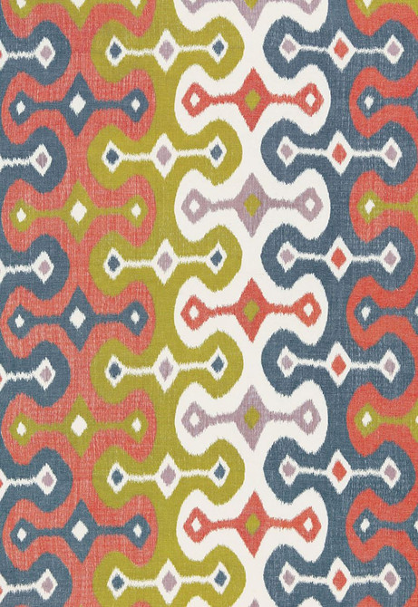 Schumacher Fabric Darya Ikat Caravan 174830 Martyn-Lawrence-Bullard 55% Cotton, 45% Linen Wyzenbeek 20,000 Horizontal: 26.5 and Vertical: 15.25 53 - My Fabric Connection -