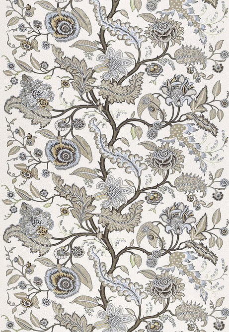 Schumacher Fabric Sinhala Linen Print Stone 174813 Martyn-Lawrence-Bullard 100% Linen - Horizontal: 52.5 and Vertical: 29.75 52.5 - My Fabric Connection -
