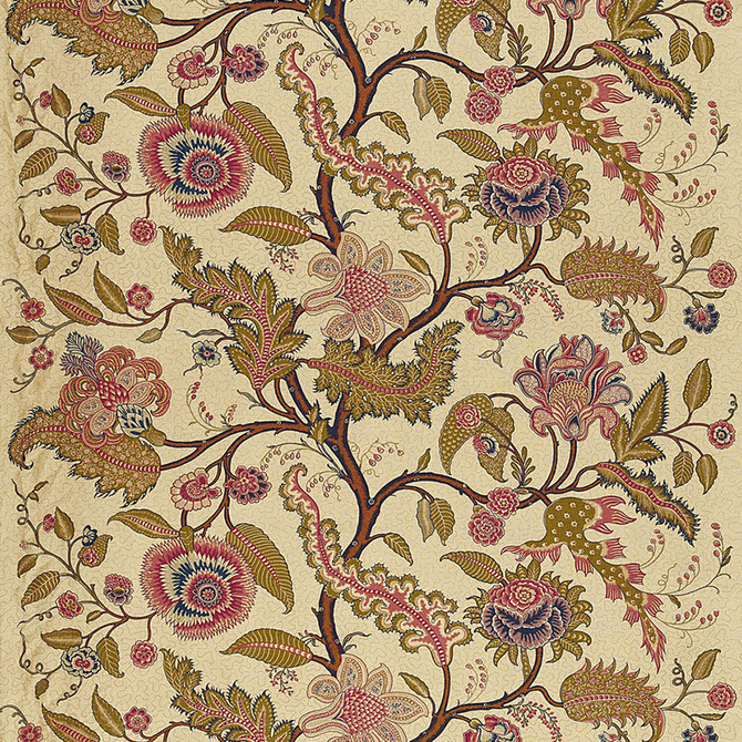 Schumacher Fabric Sinhala Linen Print Pomegranate 174811 OTTOMAN CHIC LINEN 100% SWITZERLAND </p><p>Repeat: Horizontal: 52 1/2" (133CM) and Vertical: 29 3/4" (76CM) 52.5 - My Fabric Connection -
