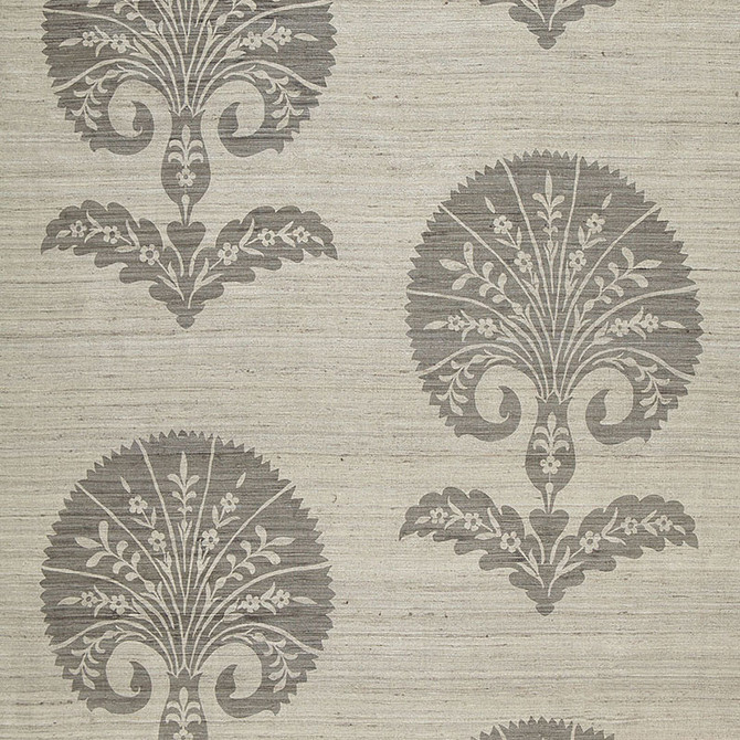 Schumacher Fabric Ottoman Flower Moonstone 174652 AU NATUREL SILK 100% LINEN 67% INDIA MARTINDALE 5,000 </p><p>Repeat: Horizontal: 13 1/4" (34CM) and Vertical: 20 1/2" (52CM) 54 - My Fabric Connection -