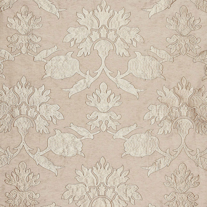 Schumacher Fabric Roussillon Embroidery Greige 65290 AU NATUREL See Sample INDIA LIGHT DUTY </p><p>Repeat: Horizontal: 12 3/4" (32CM) and Vertical: 25 1/2" (65CM) 51 1/2" WIDE (131CM) - My Fabric Connection -