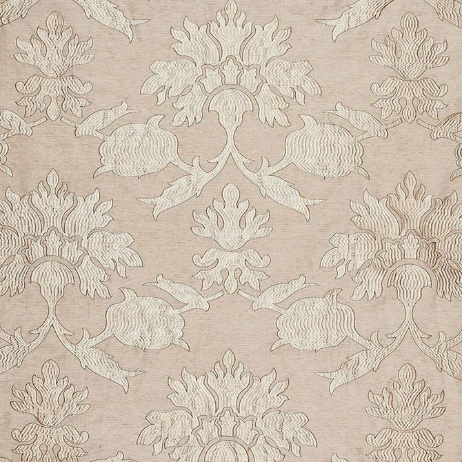 Schumacher Fabric Roussillon Embroidery Greige 65290 Au Naturel 12.75" - My Fabric Connection -