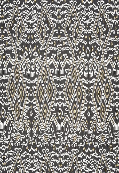 Schumacher Fabric Maya Ikat Print Ash 174750 Au-Naturel 100% Cotton - Horizontal: 13.25 and Vertical: 34.75 53 - My Fabric Connection -