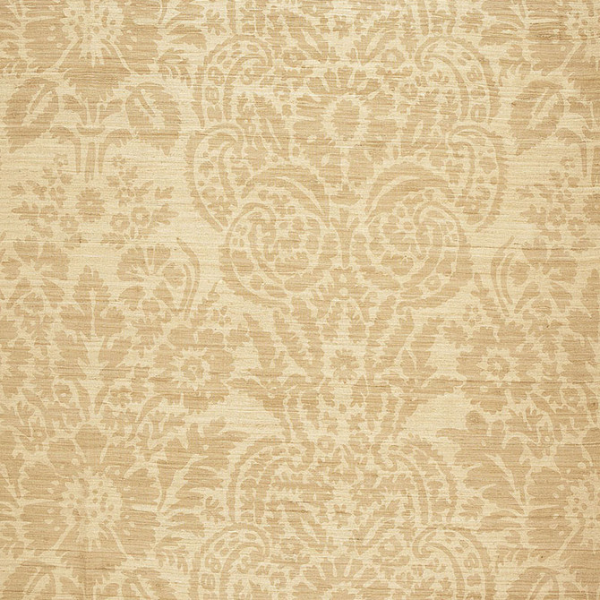 Schumacher Fabric Malay Damask Print Candlelight 174611 AU NATUREL SILK 100% INDIA </p><p>Repeat: Horizontal: 25 1/2" (65CM) and Vertical: 24 3/4" (63CM) 51 - My Fabric Connection -