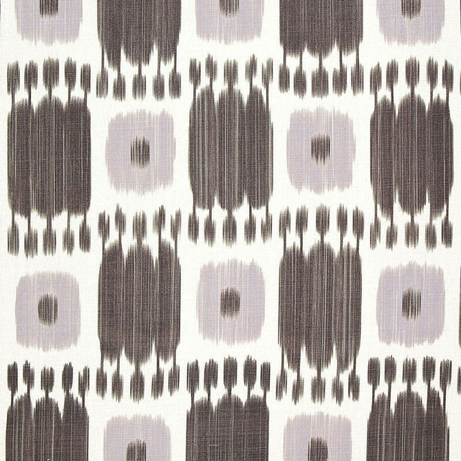 Schumacher Fabric Kandira Ash 174400 IKAT COLLECTION See Sample FRANCE . </p><p>Repeat: Horizontal: 9" (23CM) and Vertical: 29 1/2" (75CM) 53" WIDE (135CM) - My Fabric Connection -