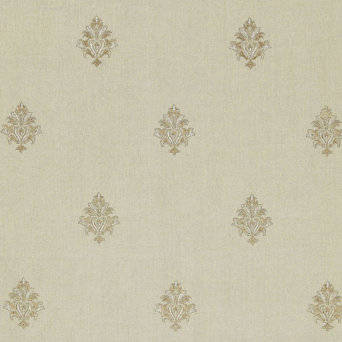 Schumacher Fabric Lorenzo Embroidery Natural 64723 CHROMA LINEN 93% VISCOSE RAYON 7% INDIA WYZENBEEK 4,000 </p><p>Repeat: Horizontal: 5 1/8" (13CM) and Vertical: 11 1/2" (29CM) 51.375 - My Fabric Connection -