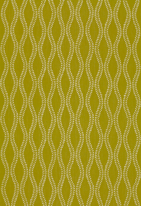 Schumacher Fabric Undulation Chartreuse 64401 Tessera 52% Silk, 48% Cotton Wyzenbeek 9,000 Horizontal: 13.75 and Vertical: 6.5 55 - My Fabric Connection -
