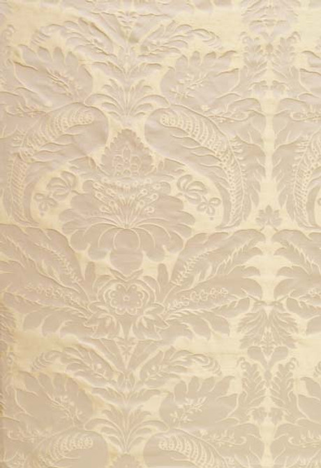 Schumacher Fabric Bennet Silk Damask Platinum 63734 Pemberley-Silks 65% Dupioni, 35% Silk - Horizontal: 27 and Vertical: 31.25 54 - My Fabric Connection -