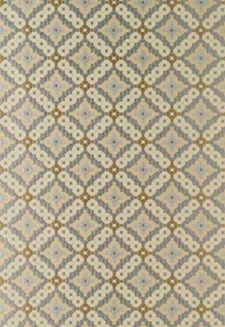 Schumacher Fabric Marrakesh Aqua 63371 Chroma 100% Silk Wyzenbeek 9,000 Horizontal: 3.5 and Vertical: 3.375 55 - My Fabric Connection -