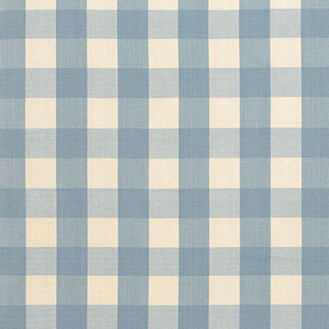 Schumacher Fabric Camden Cotton Check Chambray 63038 Revisits Of Popular Patterns 3.0" - My Fabric Connection -