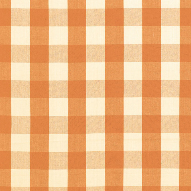 Schumacher Fabric Camden Cotton Check Pumpkin 63033 REVISITS OF POPULAR PATTERNS COTTON 100% INDIA MARTINDALE 7,500 </p><p>Repeat: Horizontal: 3" (8CM) and Vertical: 3" (8CM) 54 - My Fabric Connection -