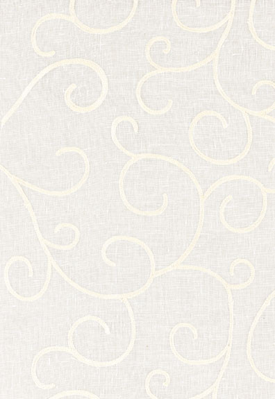 Schumacher Fabric Adina Sheer Embroidery Cream 55981 Radiance-Sheers 90% Linen, 10% Rayon - Horizontal: 17 and Vertical: 16.375 52 - My Fabric Connection -