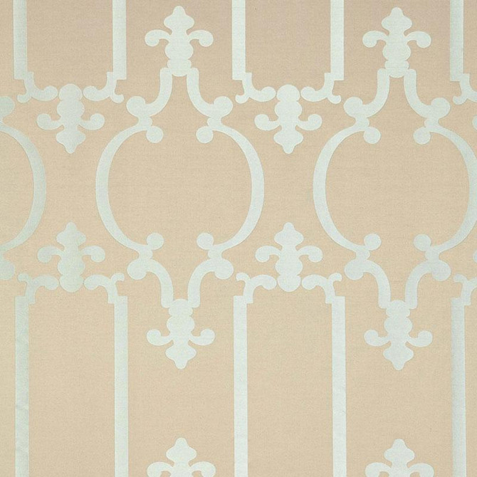 Schumacher Fabric Ornamental Silk Silvered Aqua 55860 Modern Glamour 13.88" - My Fabric Connection -