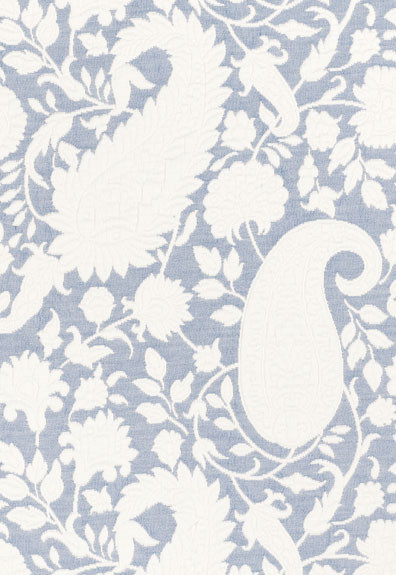Schumacher Fabric Cachemire Cortona Delft 55642 Palazzo 100% Cotton Martindale 16,000 Horizontal: 13 and Vertical: 14.5 51 - My Fabric Connection -