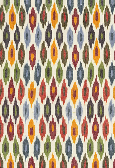 Schumacher Fabric Sunara Ikat Spice 3471001 Chroma 100% Cotton - Horizontal: 6.75 and Vertical: 10.125 54 - My Fabric Connection -