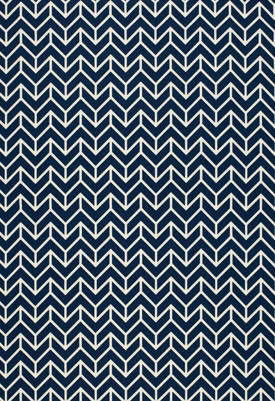 Schumacher Fabric Chevron Print Navy 2644031 - 100% Cotton - Horizontal: 3.25 and Vertical: 2.75 54 - My Fabric Connection -