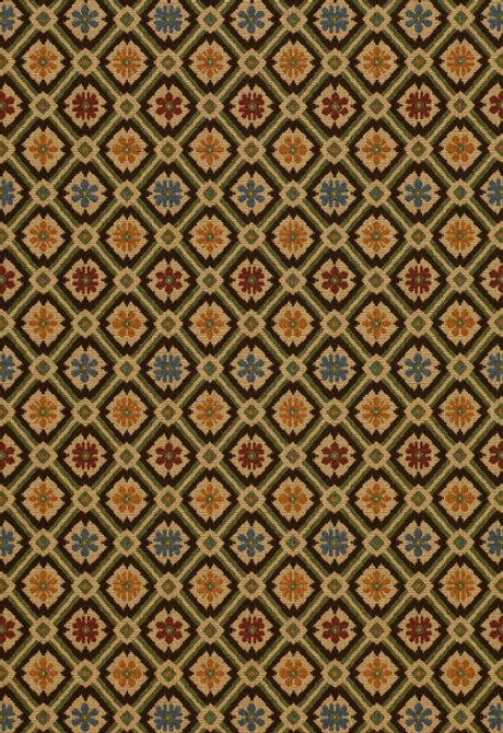 Schumacher Fabric Savonnerie Tapestry Mallard 25301 - 94% Cotton, 6% Spun Wyzenbeek 30,000 Horizontal: 5.875 and Vertical: 6.25 59 - My Fabric Connection -