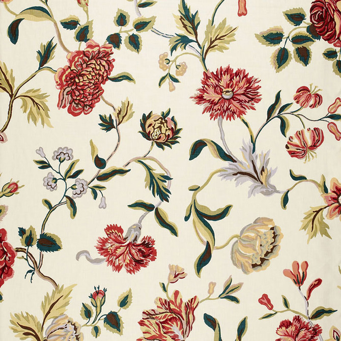 Schumacher Fabric Avebury Floral Vine Document Rose 174520 CLASSIC PRINTS See Sample THAILAND LIGHT DUTY </p><p>Repeat: Horizontal: 52 1/2" (133CM) and Vertical: 66 3/8" (169CM) 52 1/2" WIDE (133CM) - My Fabric Connection -