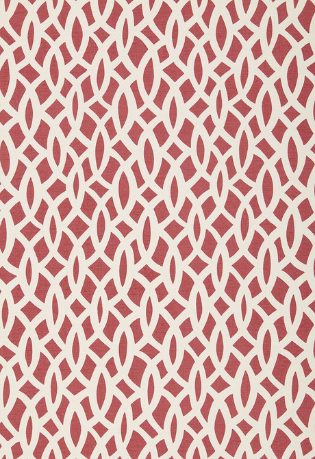 Schumacher Fabric Chain Link Cerise 174493 Tessera 100% Cotton - Horizontal: 6.75 and Vertical: 18 54 - My Fabric Connection -