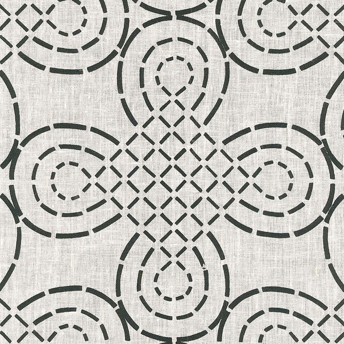 Schumacher Fabric Trellis Knot Ivory & Onyx 174222 MODERN PRINTS LINEN 100% INDIA </p><p>Repeat: Horizontal: 13 3/8" (34CM) and Vertical: 10 1/2" (27CM) 54 - My Fabric Connection -