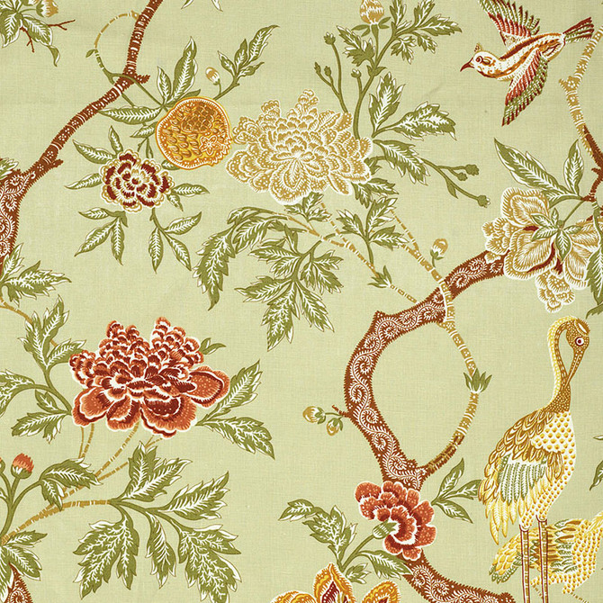 Schumacher Fabric Arbre Chinois Sage 174082 CLASSIC PRINTS See Sample UNITED KINGDOM . </p><p>Repeat: Horizontal: 27" (69CM) and Vertical: 47" (119CM) 54" WIDE (137CM) - My Fabric Connection -