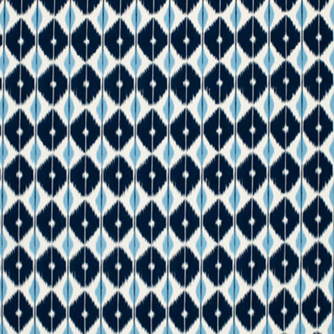 Schumacher Fabric Sarong Indigo 173402 PLEIN AIR S06 See Sample ITALY MEDIUM DUTY </p><p>Repeat: Horizontal: 5 5/8" (14CM) and Vertical: 7 1/2" (19CM) 54" WIDE (137CM) - My Fabric Connection -