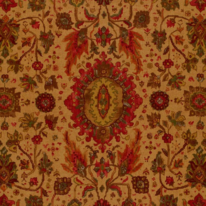 Schumacher Fabric Jahanara Carpet Tea Leaf 172792 Classic Prints 26.75" - My Fabric Connection -