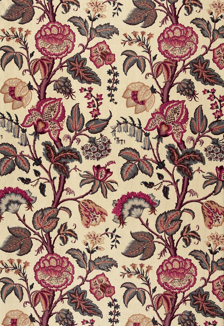 Schumacher Fabric Tree Of Life Spice On Linen 172611 Classic-Prints 100% Linen - Horizontal: 25.75 and Vertical: 49 54 - My Fabric Connection -