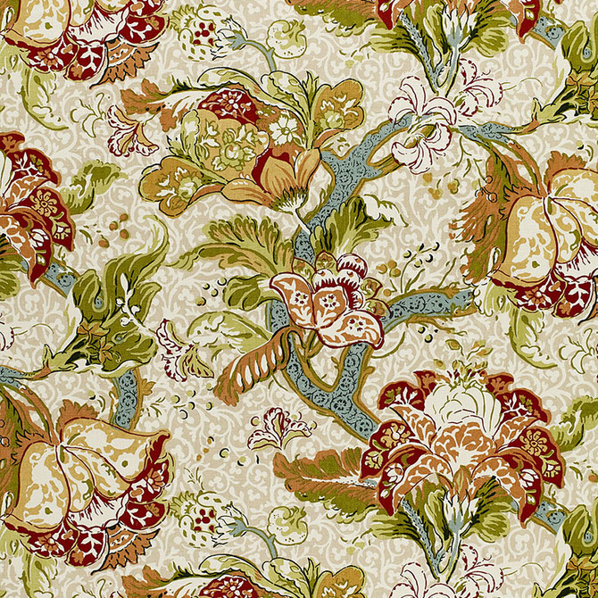 Schumacher Fabric Ariella Jacobean Ecru 1319002 AVERY HILL See Sample UNITED KINGDOM NOT APPLICABLE </p><p>Repeat: Horizontal: 27" (69CM) and Vertical: 27" (69CM) 54" WIDE (137CM) - My Fabric Connection -