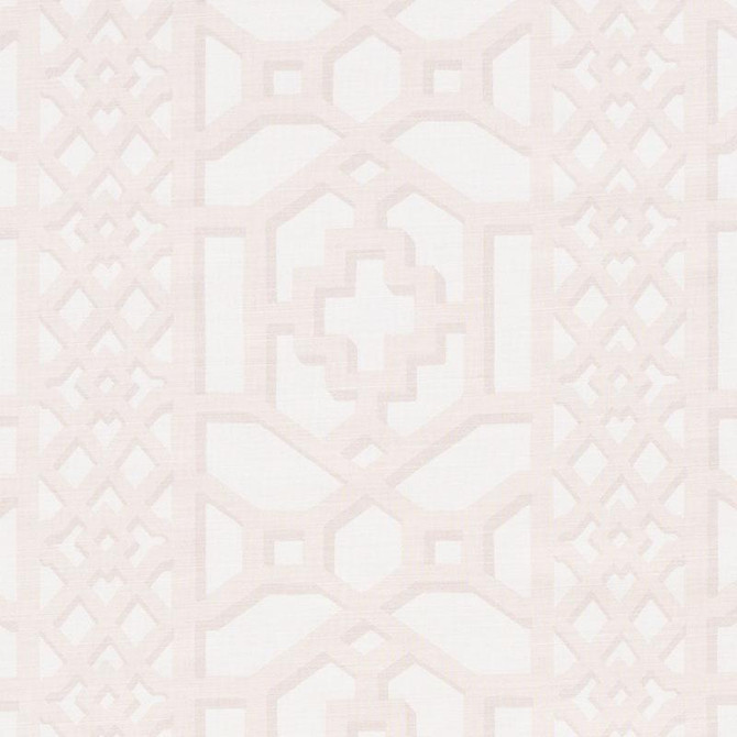 Schumacher Fabric Zanzibar Trellis Matte Blush 175743 125Th Anniversary 13.5" - My Fabric Connection -