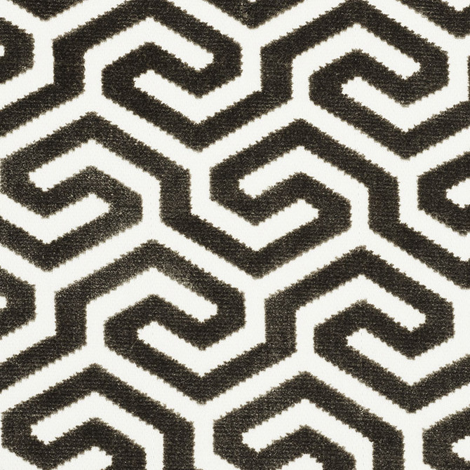 Schumacher Fabric Ming Fret Velvet Taupe 73101 CUT & PATTERNED VELVETS See Sample UNITED STATES OF AMERICA - </p><p>Repeat: Horizontal: 3 3/4" (10CM) and Vertical: 3 1/8" (8CM) 50" (127CM) - My Fabric Connection -