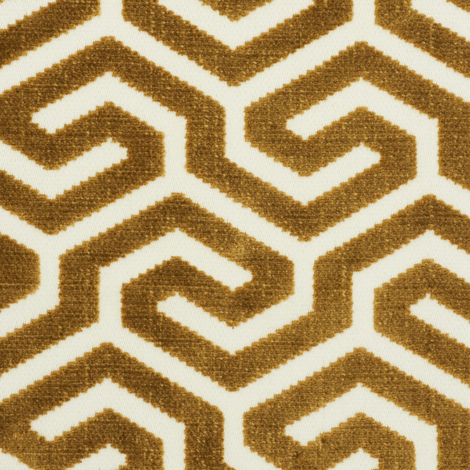 Schumacher Fabric Ming Fret Velvet Bronze 73102 Cut-Patterned-Velvets 54% Cotton, 46% Viscose Wyzenbeek 50,000 Horizontal: 3.75 and Vertical: 3.125 50 - My Fabric Connection -