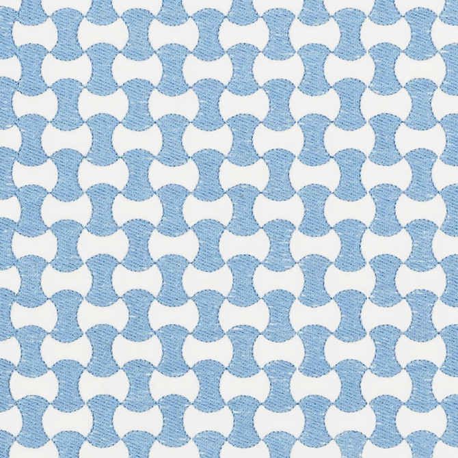 Schumacher Fabric Nolita Embroidery Chambray 70374 ESSENTIALS: SMALL-SCALE UPHOLSTERY I See Sample INDIA - </p><p>Repeat: Horizontal: 3/4" (2CM) and Vertical: 1 1/2" (4CM) 50 5/8" (129CM) - My Fabric Connection -