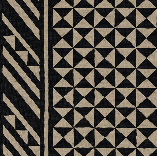 Schumacher Fabric Nuba Black On Natural 176300 Tribal Chic See Sample UNITED STATES OF AMERICA - </p><p>Repeat: Horizontal: 54" (137CM) and Vertical: 32" (81CM) 54" (137CM) - My Fabric Connection -