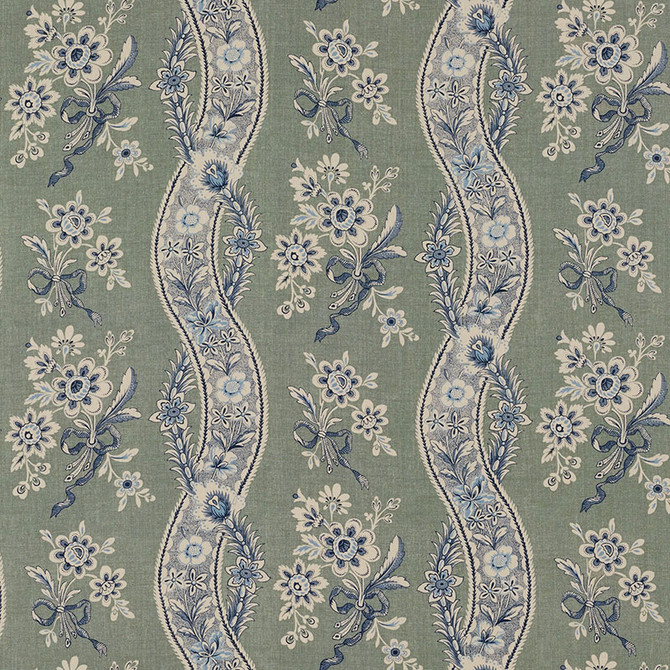 Schumacher Fabric Le Castellet Gris & Bleu 175982 COUNTRY CHIC See Sample UNITED KINGDOM LIGHT DUTY </p><p>Repeat: Horizontal: 13 1/2" (34CM) and Vertical: 17" (43CM) 55" WIDE (140CM) - My Fabric Connection -