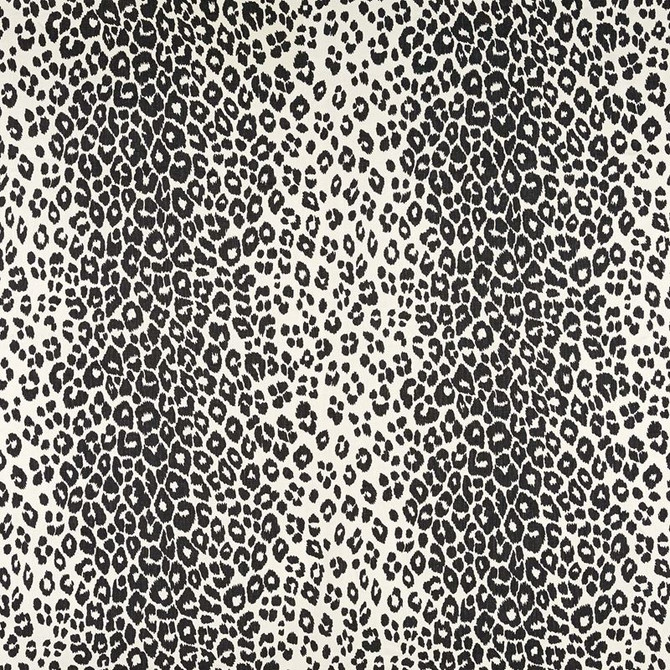 Schumacher Fabric Iconic Leopard Graphite 175722 Schumacher-Classics 100% Linen - Horizontal: 26.5 and Vertical: 26.75 53 - My Fabric Connection -