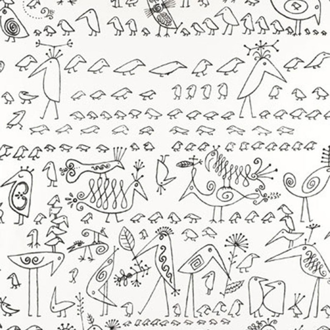 Schumacher Fabric Aviary Black On White 174770 MODERN PRINTS See Sample UNITED KINGDOM . </p><p>Repeat: Horizontal: 27" (69CM) and Vertical: 36 3/4" (93CM) 54" WIDE (137CM) - My Fabric Connection -