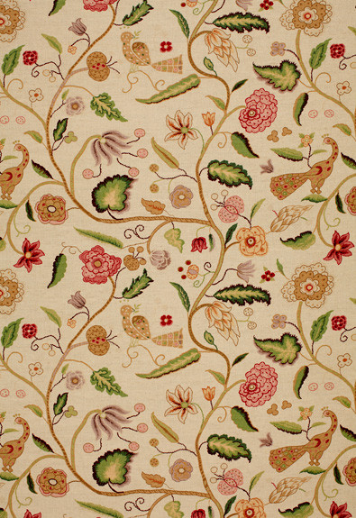 Schumacher Fabric Apsley Vine Rose 1307002 Classic-Prints 52% Linen, 48% Cotton - Horizontal: 27 and Vertical: 25.25 54 - My Fabric Connection -
