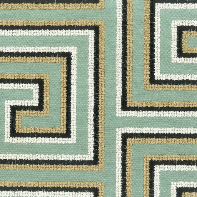 Stout Fabric Whistler 2 Seafoam EMBROIDERY IV 100%COT INDIA </p><p>Repeat: 6.25 54 in - My Fabric Connection -