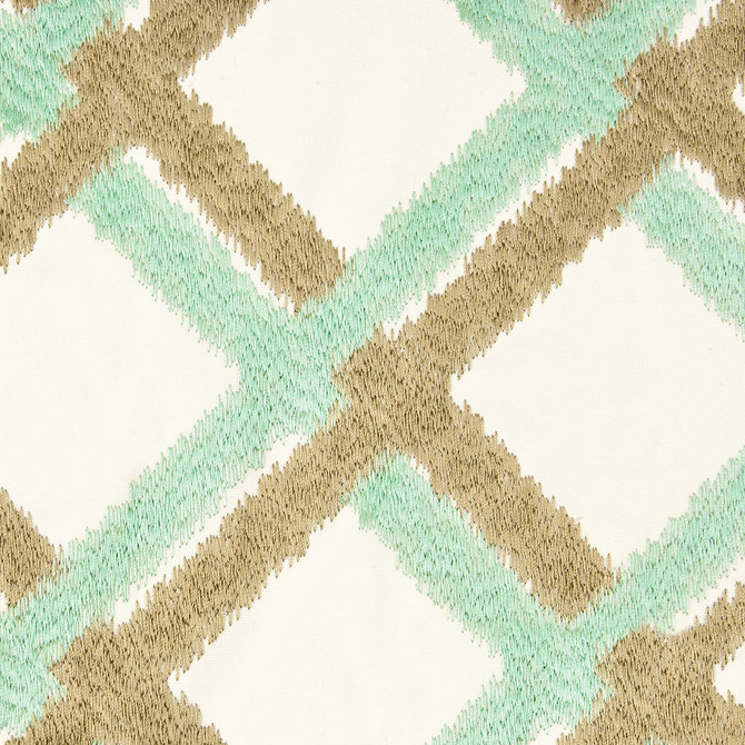 Marcus William Fabric Pulaski 3 Seaspray Marcus William Step Out 100% Cotton Embroidery INDIA Horizontal: 5.75 and Vertical: 6.125 51.75 in - My Fabric Connection -