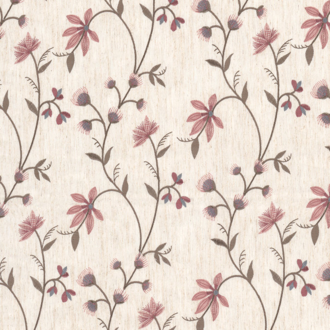 Stout Fabric Acanthus 1 Raspberry Fabric 65%Pol 19%Cot 8%Svi 8%Lin %Remb India </p><p>Repeat: H: 13.375, V: 12.375 52 in - My Fabric Connection -