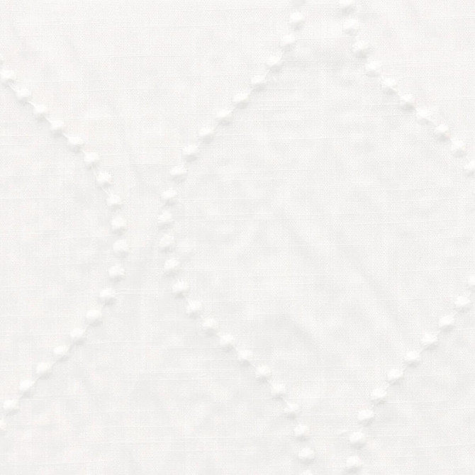 Stout Fabric Elvira 2 Eggshell COLOR MY WINDOW EMBROIDERY/SNOW 100%POL CHINA Horizontal: 7.875 and Vertical: 5.125 53.5 in - My Fabric Connection -
