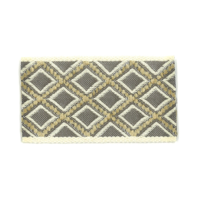 Stout Trim Cooke 6 Grey New World Trim Volume Ii 93% Spun Viscose 7% Polyester FRANCE Horizontal: 1 and Vertical: 0 1.88 in - My Fabric Connection -