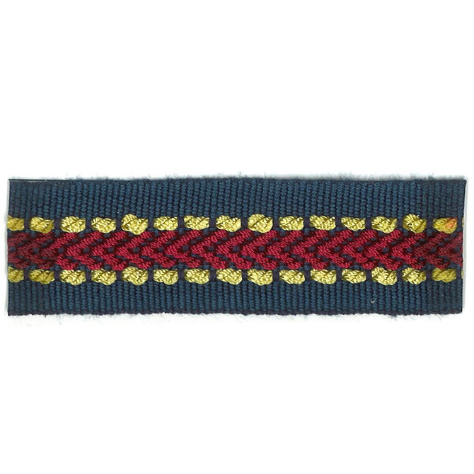 Stout Trim Helper 1 Teal Trim 100%Svi China </p><p>Repeat: H: 0.375, V: 0 1.5 in - My Fabric Connection -