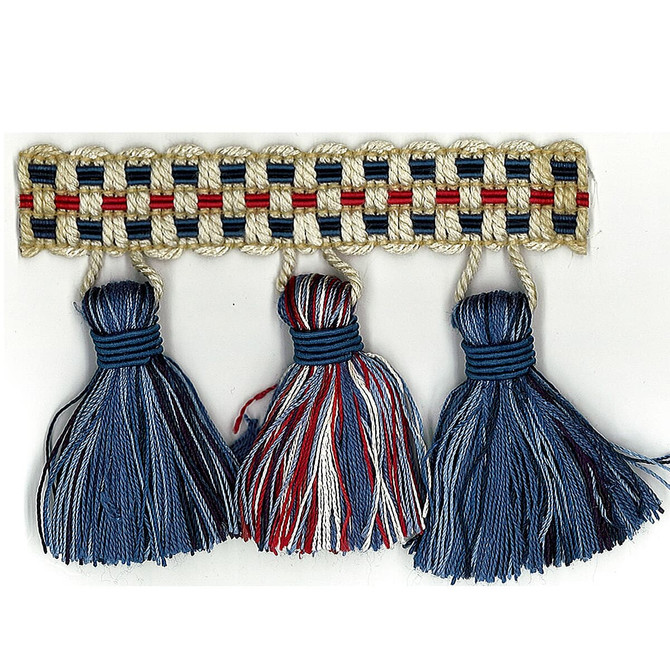 Stout Trim Sponsor 19 Americana ART OF DESIGN TRIM-2 TASSEL FRINGE 100%SVI CHINA Horizontal: 0 and Vertical: 0 3 in - My Fabric Connection -